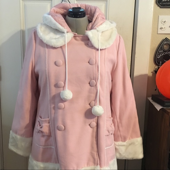 hell bunny pink coat